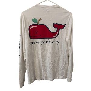 Vineyard Vines New York City Whale Long Sleeve T-Shirt Medium